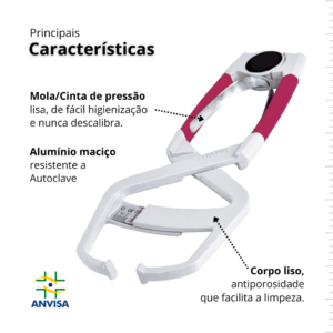 Plicômetro Prime Med Clean - Antibacterial Rosa